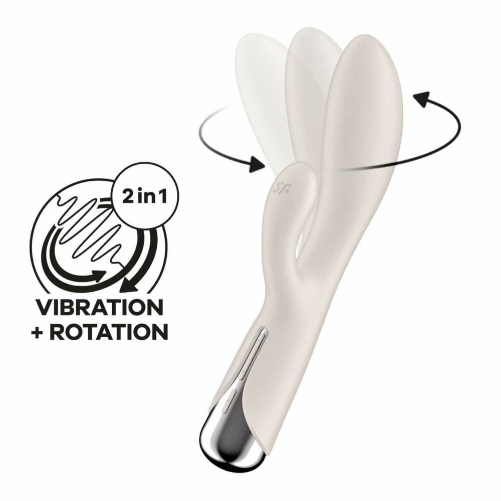 Satisfyer Spinning Rabbit 1 - Rotating Clitoral Arm Vibrator (Beige)