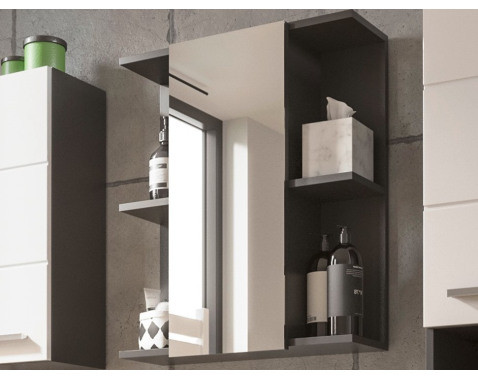 Koupeľňová zrkadlová skrinka Gloss, antracit%