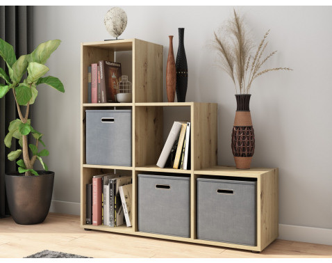 Regál so 6 priehradkami Felicia, dub artisan%