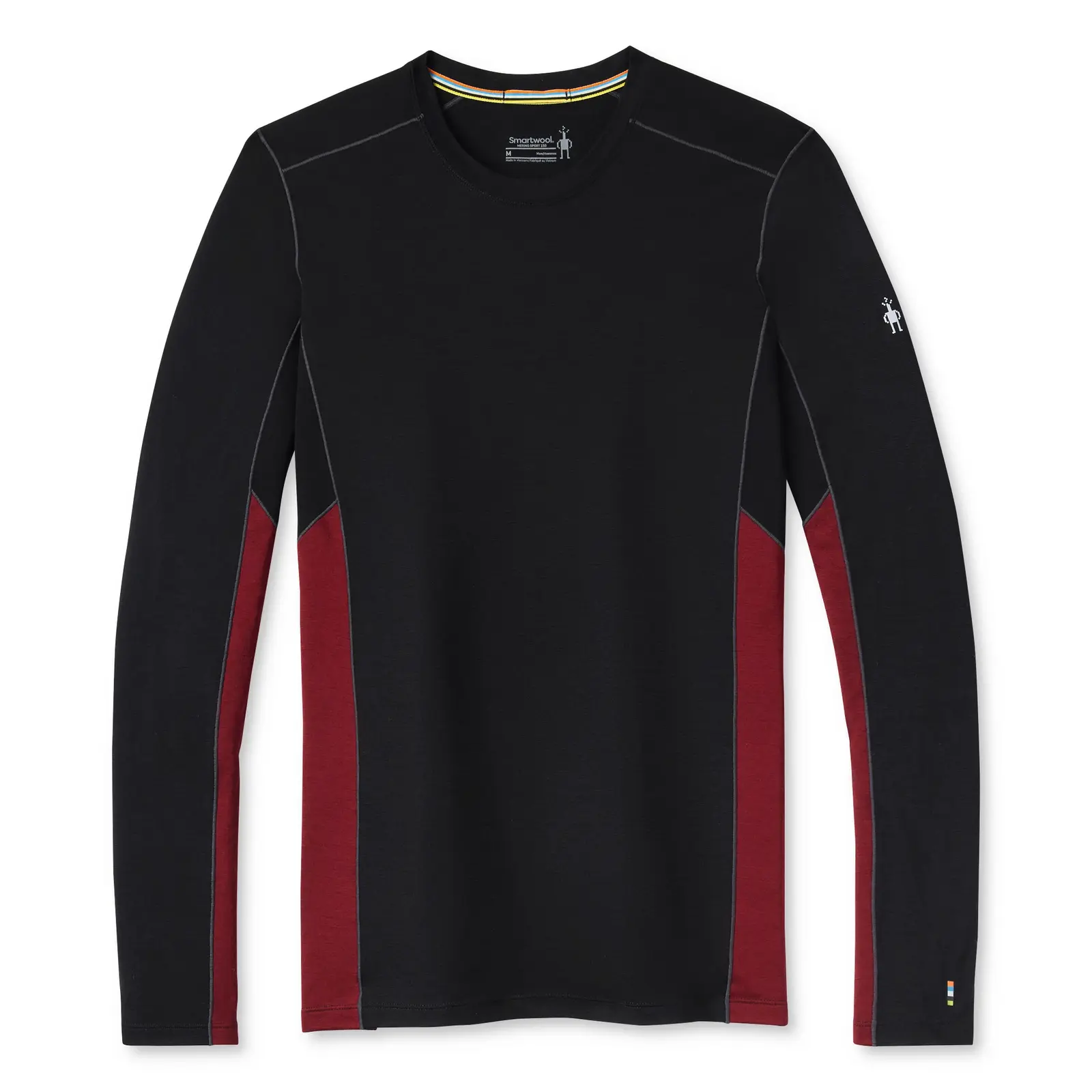 Men's T-Shirt Smartwool Merino Sport 150 Long Sleeve Crew Red/Black