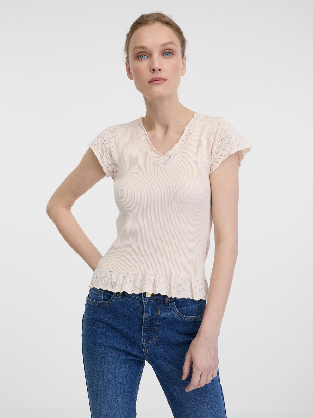 Orsay Light Pink Women's Short Sleeve T-Shirt - Women