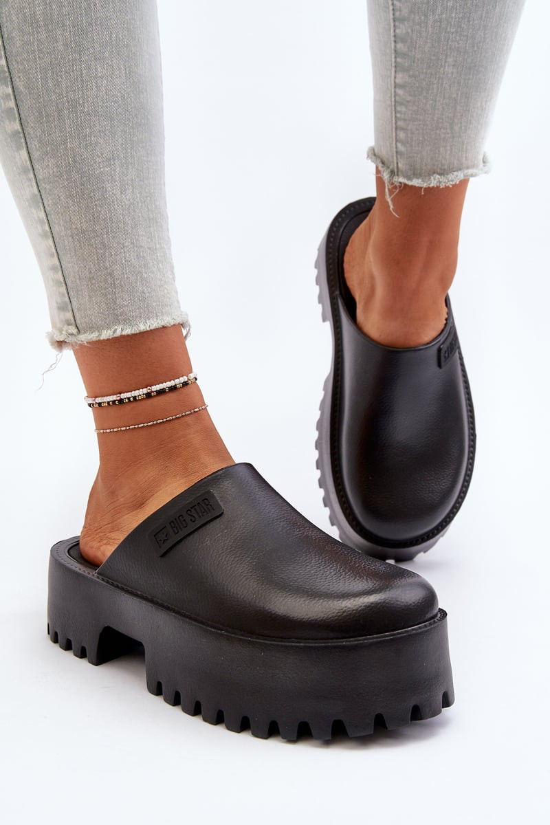 Women's Slippers with Solid Sole Big Star Black