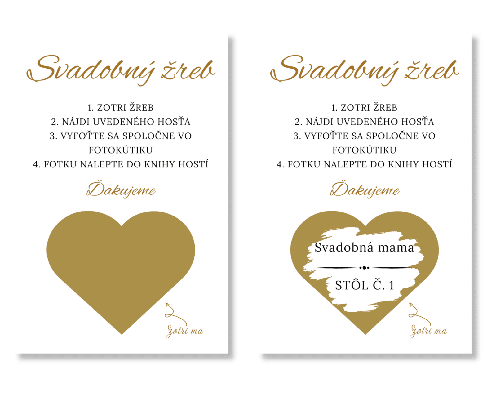 Personal Stierací svadobný žreb - Golden love Farba: strieborná