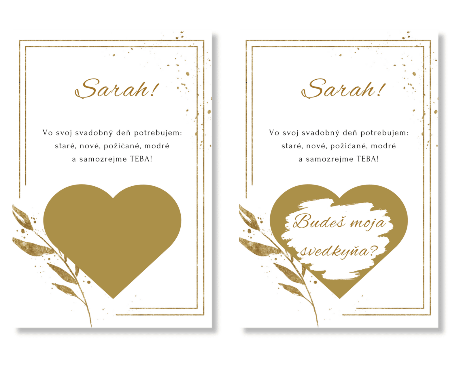 Personal Stierací žreb pre svedkyňu  - Modern Gold Farba: ružovo-zlatá