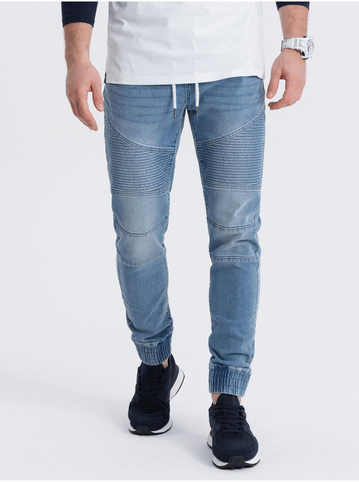 Modré pánske rifle Ombre Clothing
