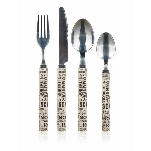 Banquet Sada nerezových príborov s plastovou rukoväťou CAPITAL, 24 ks