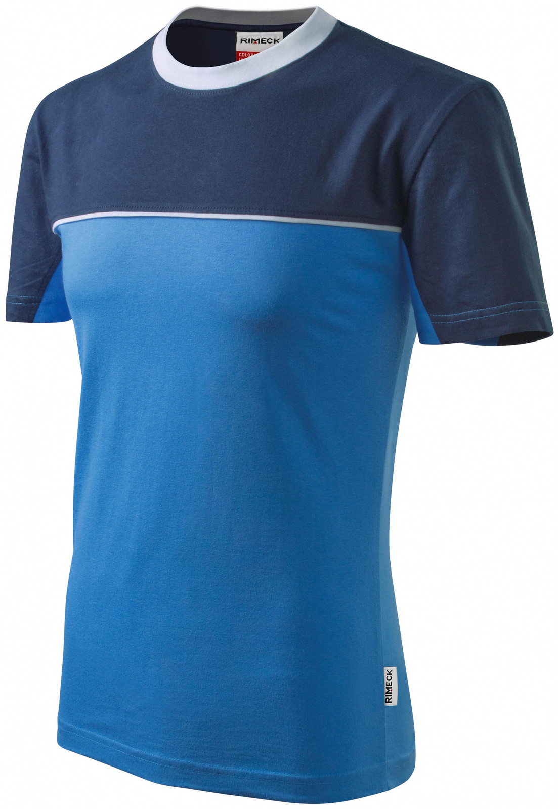 Tričko dvojfarebné, svetlomodrá, 4XL
