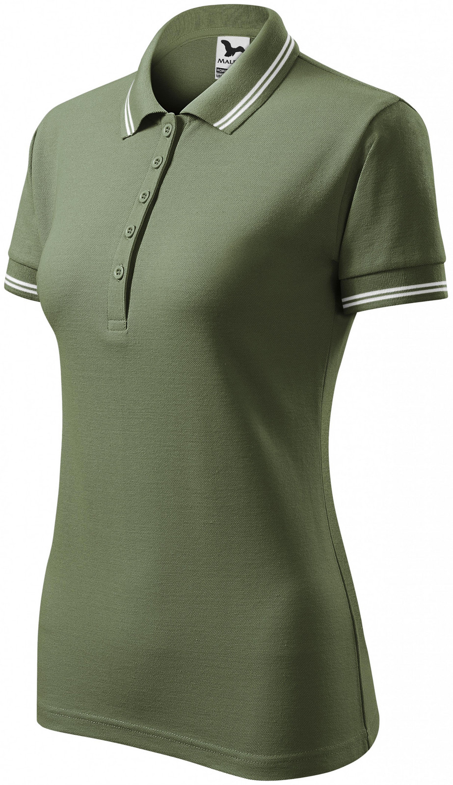 Dámska polokošeľa kontrastná, khaki, XS