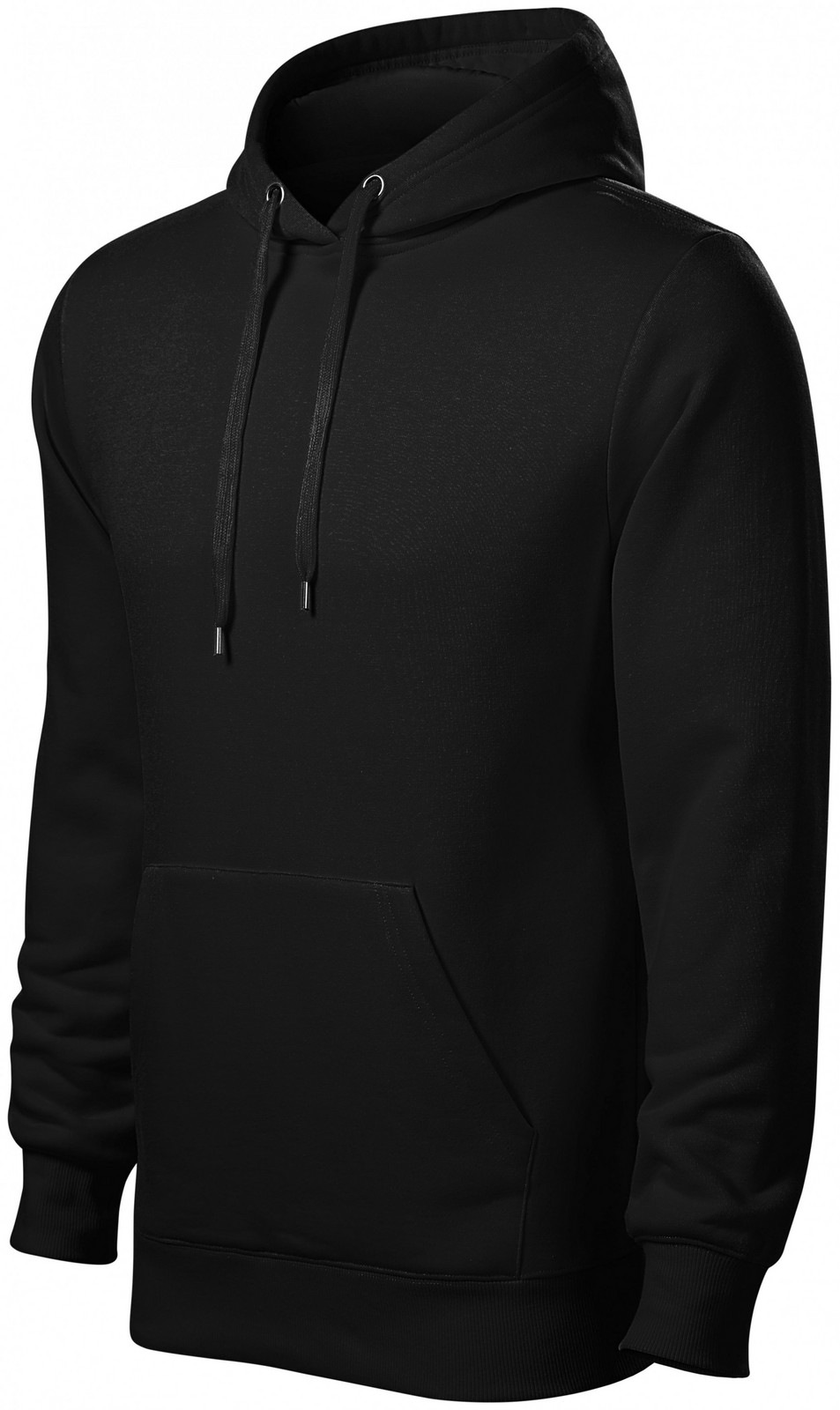 Pánska mikina bez zipsu s kapucňou, čierna, 4XL