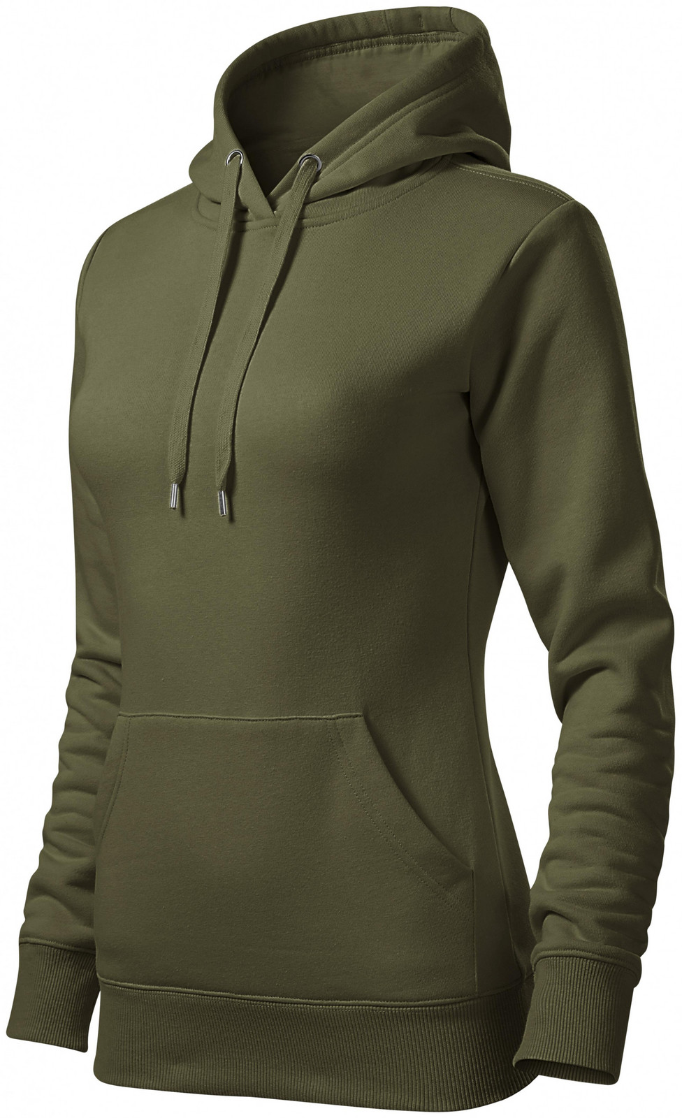 Dámska mikina bez zipsu s kapucňou, military, XS