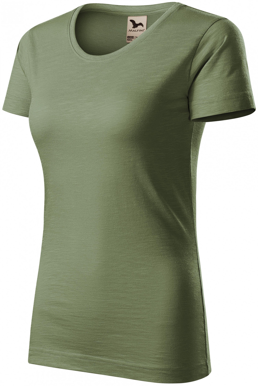 Dámske tričko, štruktúrovaná organická bavlna, khaki, XS
