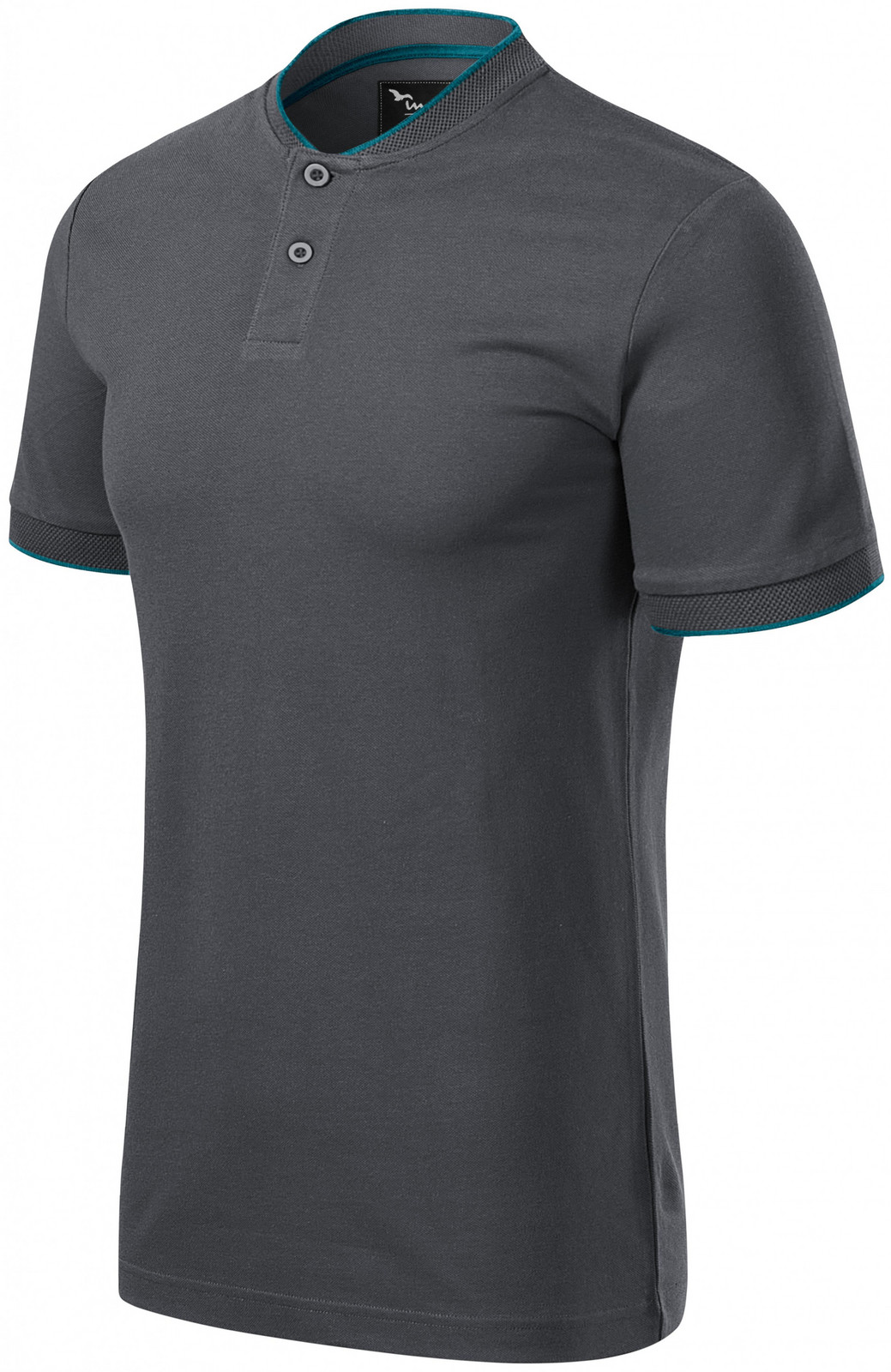 Pánska polokošeľa s bomber golierom, svetlo šedá, S