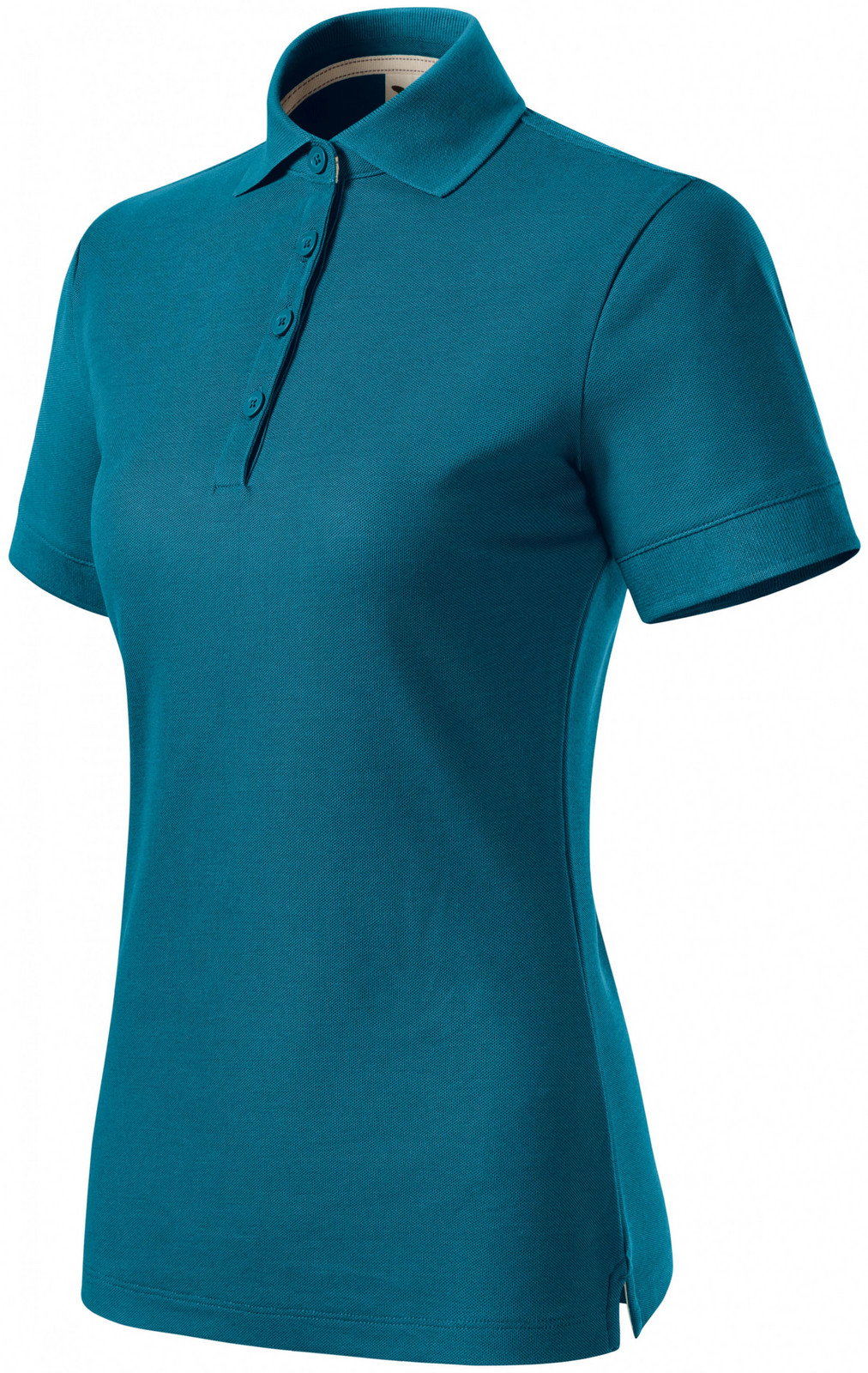 Dámska polokošeľa z organickej bavlny, petrol blue, XS