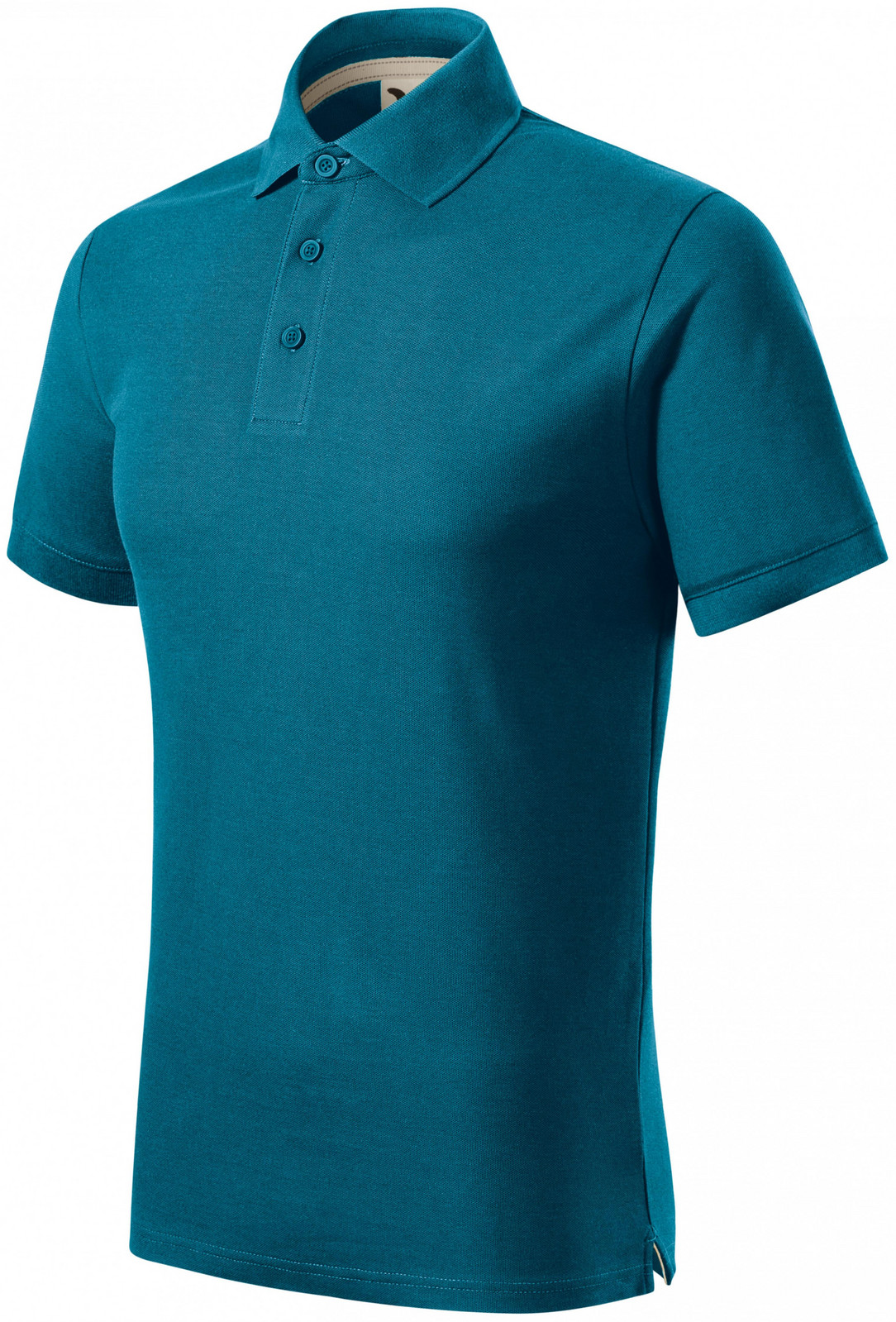 Pánska polokošeľa z organickej bavlny, petrol blue, S