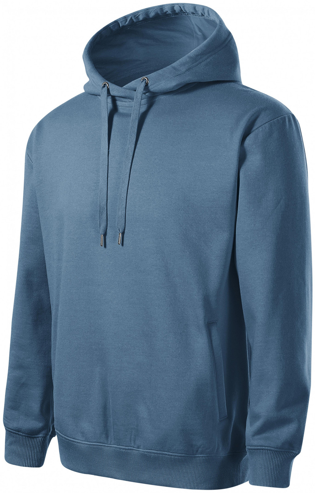 Pohodlná pánska mikina s kapucňou, denim, S