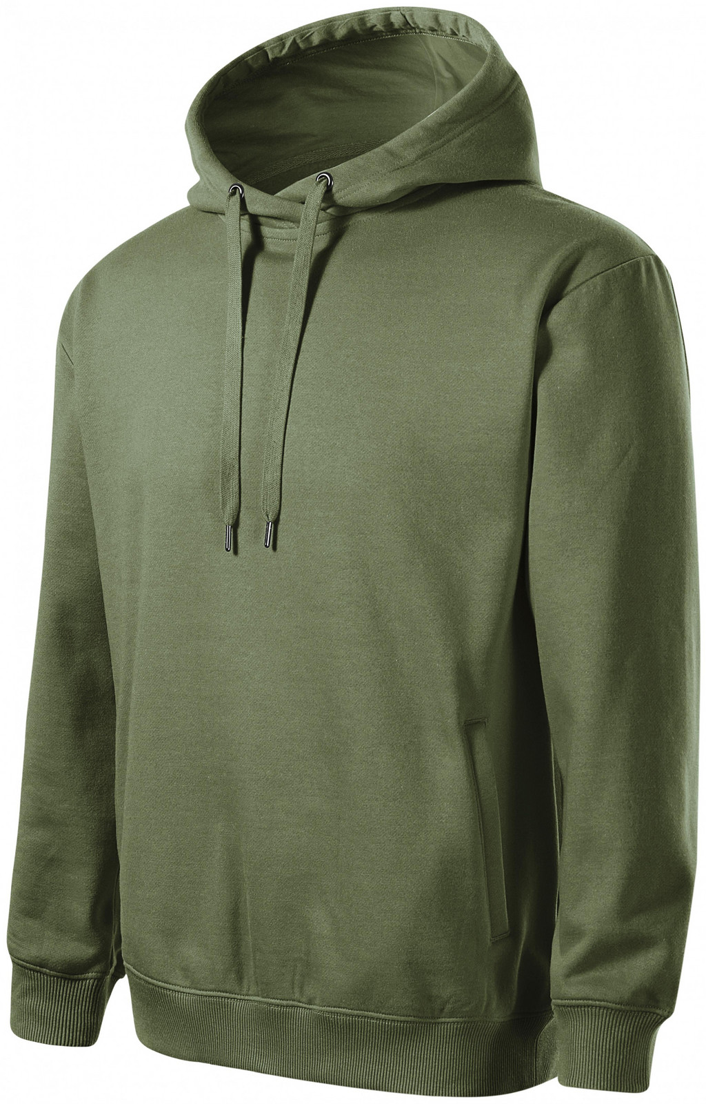 Pohodlná pánska mikina s kapucňou, khaki, S