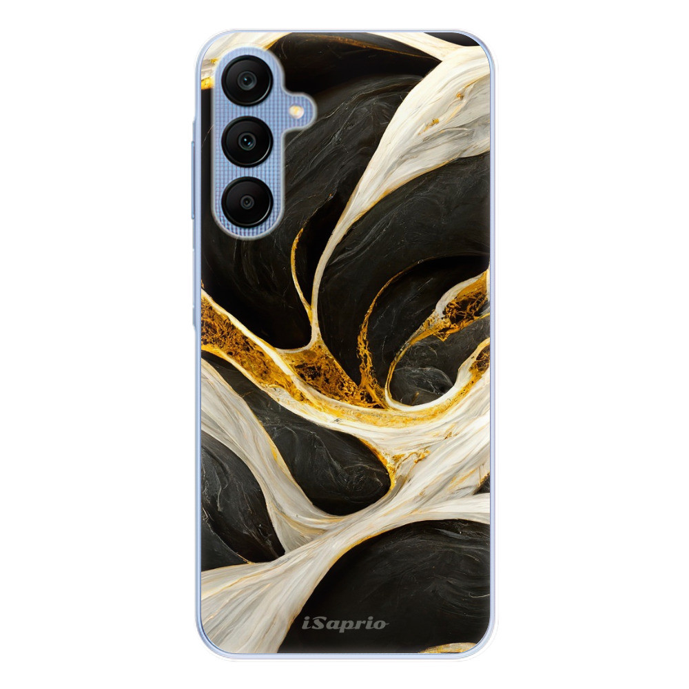 Odolné silikónové puzdro iSaprio - Black and Gold - Samsung Galaxy A25 5G