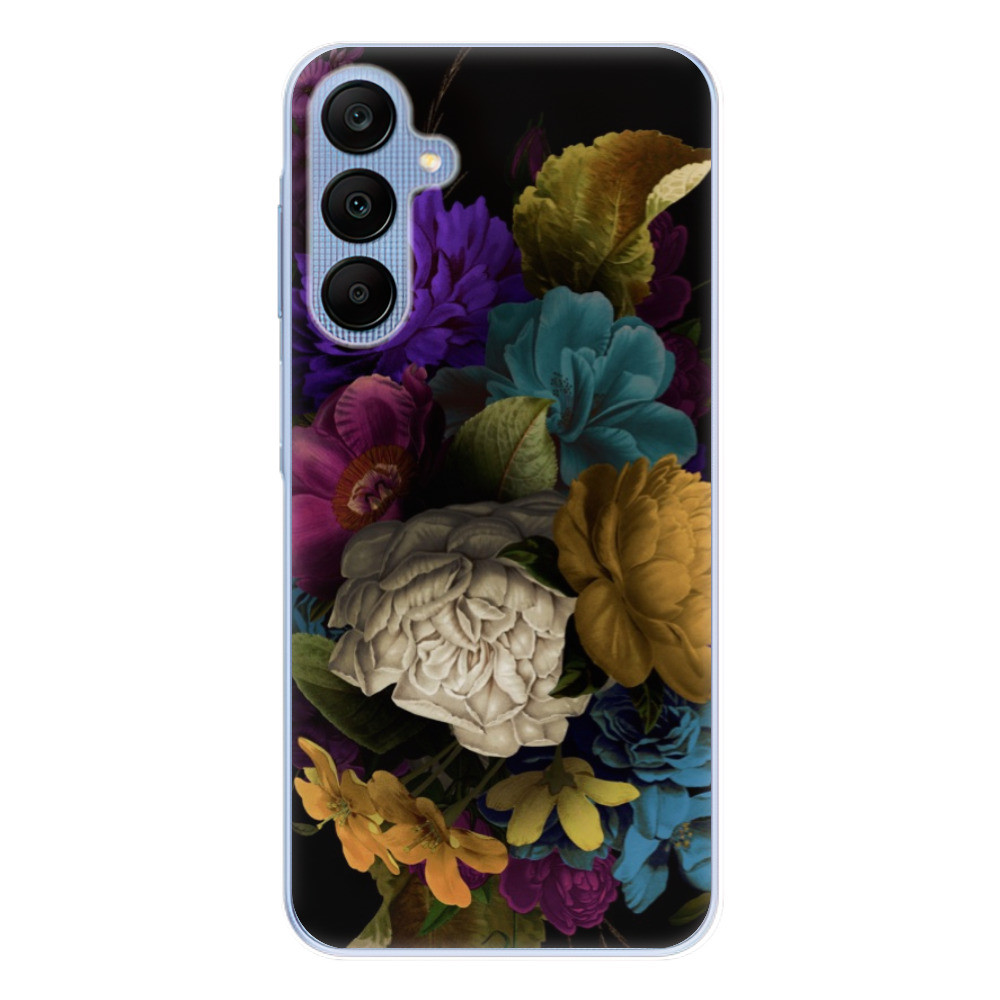Odolné silikónové puzdro iSaprio - Dark Flowers - Samsung Galaxy A25 5G