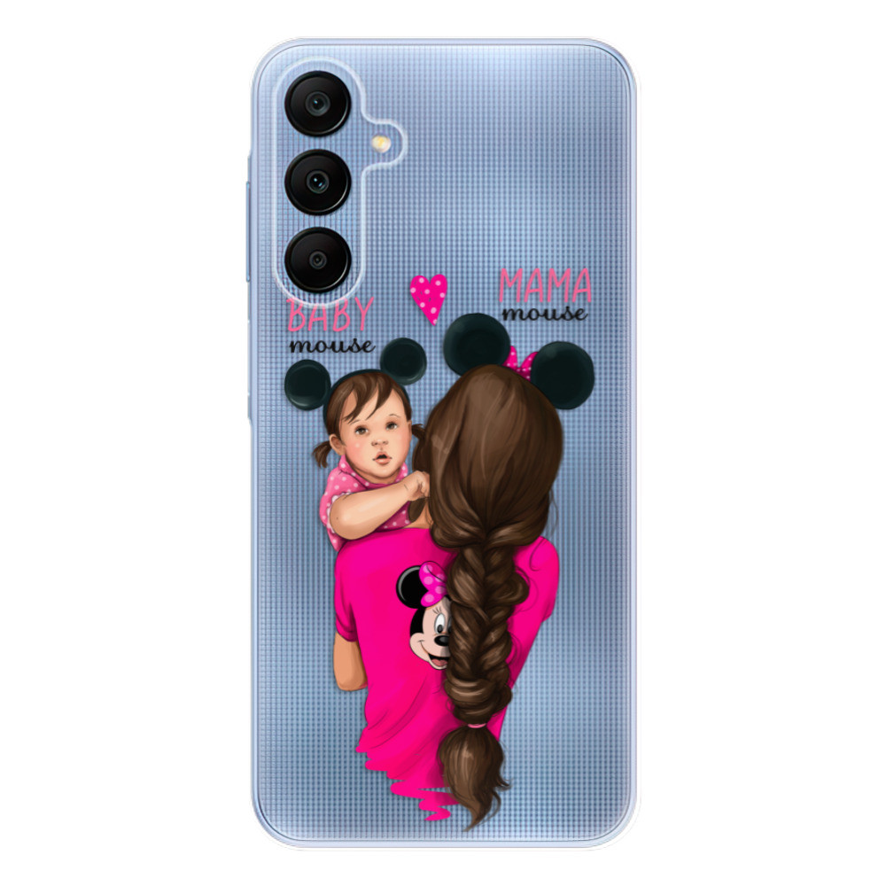 Odolné silikónové puzdro iSaprio - Mama Mouse Brunette and Girl - Samsung Galaxy A25 5G