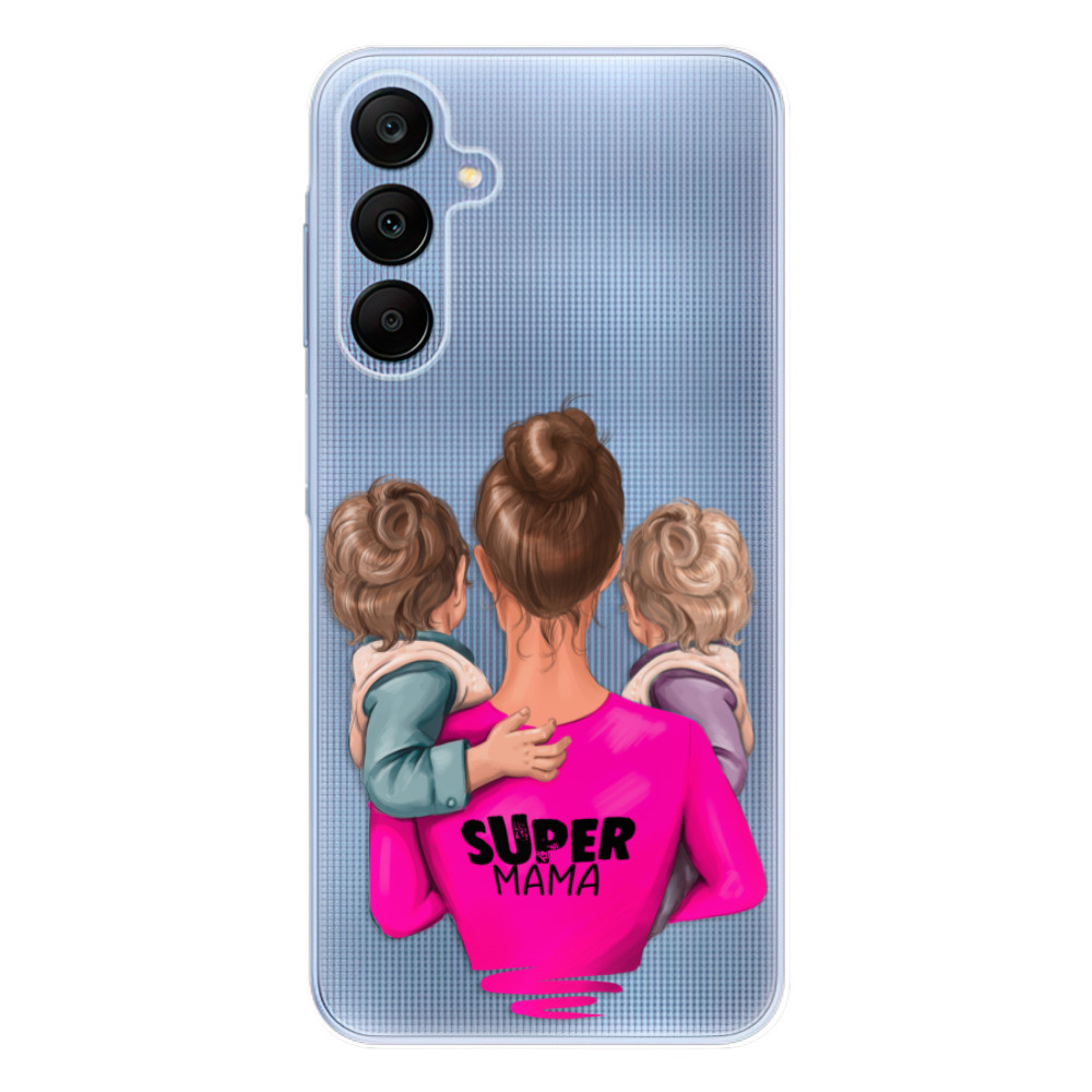 Odolné silikónové puzdro iSaprio - Super Mama - Two Boys - Samsung Galaxy A25 5G