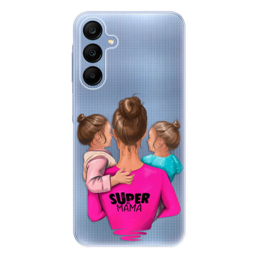 Odolné silikónové puzdro iSaprio - Super Mama - Two Girls - Samsung Galaxy A25 5G