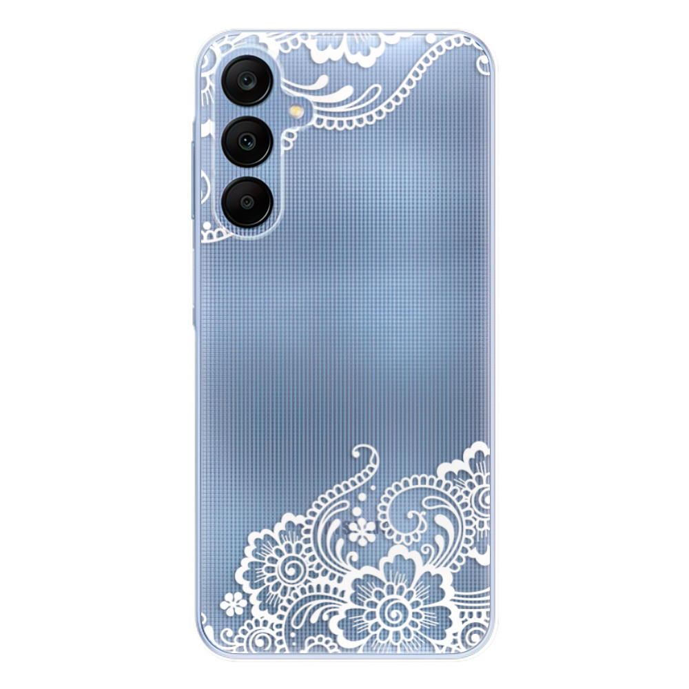 Odolné silikónové puzdro iSaprio - White Lace 02 - Samsung Galaxy A25 5G