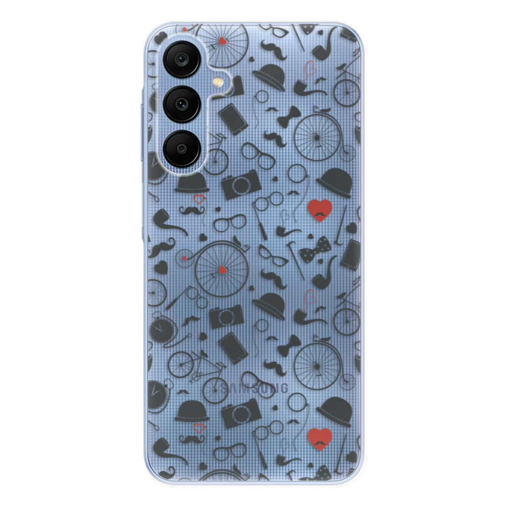 Odolné silikónové puzdro iSaprio - Vintage Pattern 01 - black - Samsung Galaxy A25 5G