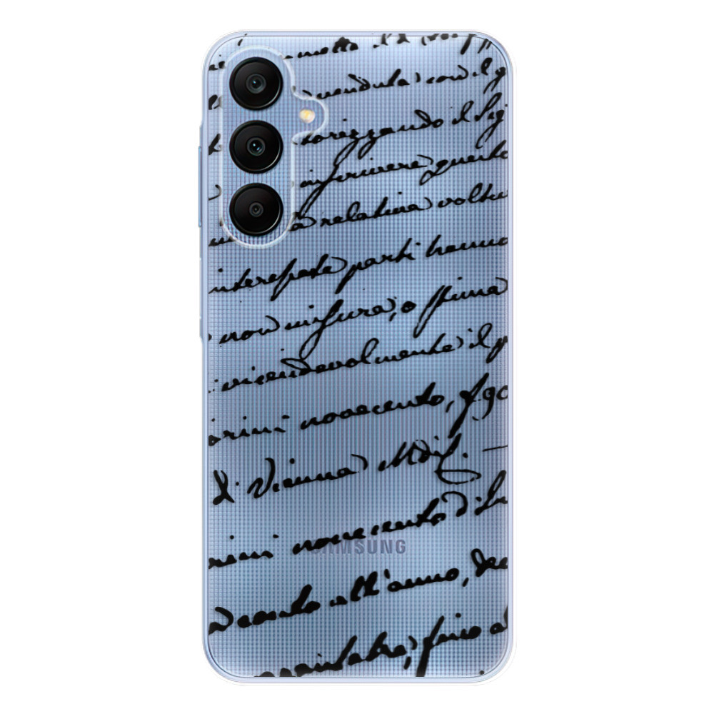 Odolné silikónové puzdro iSaprio - Handwriting 01 - black - Samsung Galaxy A25 5G