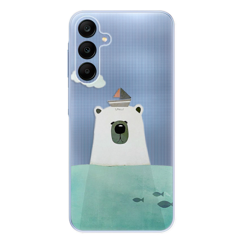 Odolné silikónové puzdro iSaprio - Bear With Boat - Samsung Galaxy A25 5G