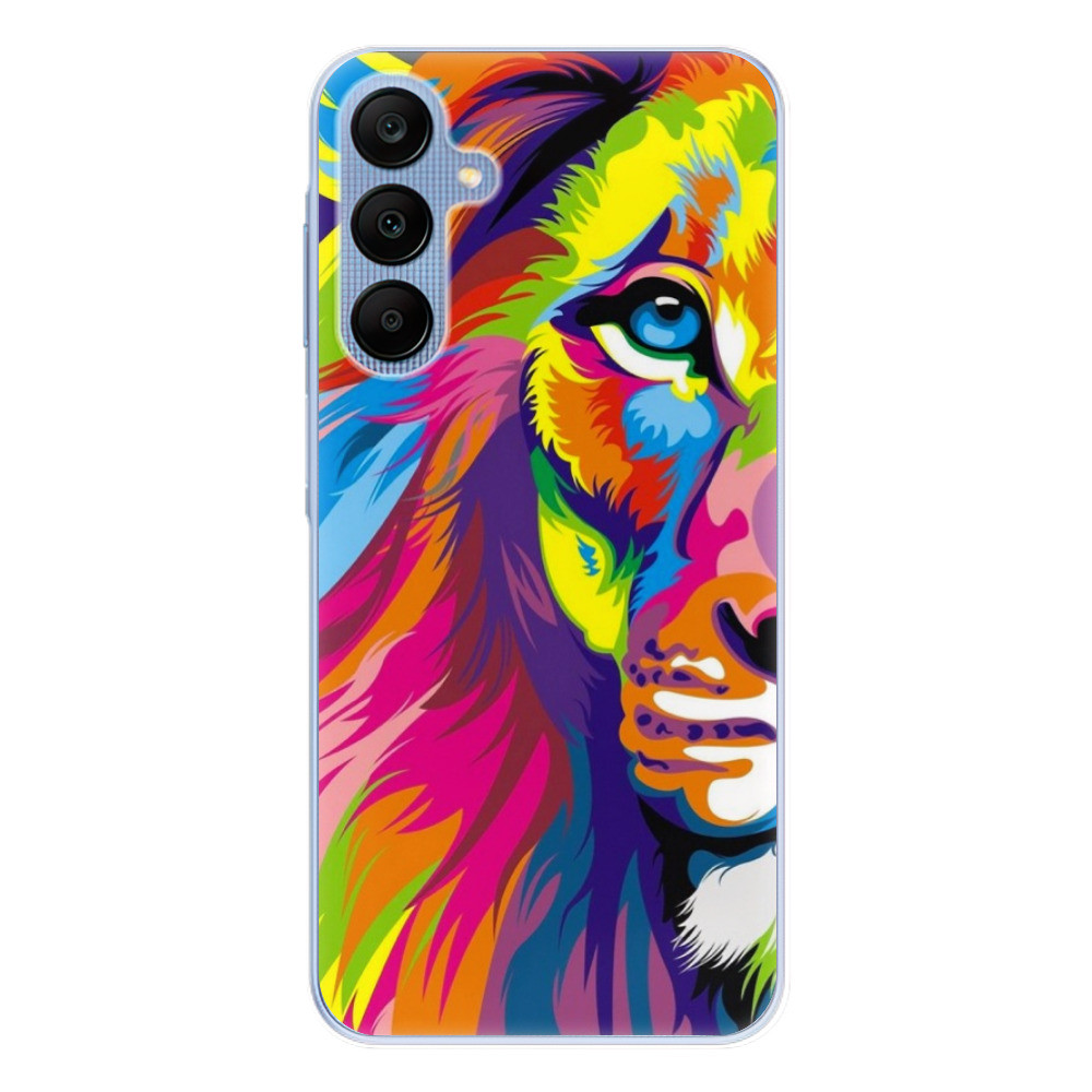 Odolné silikónové puzdro iSaprio - Rainbow Lion - Samsung Galaxy A25 5G