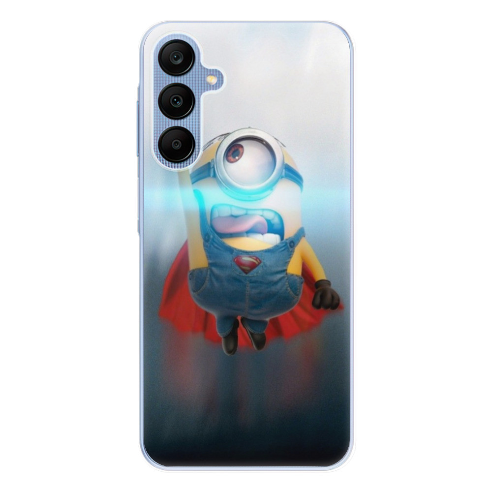 Odolné silikónové puzdro iSaprio - Mimons Superman 02 - Samsung Galaxy A25 5G