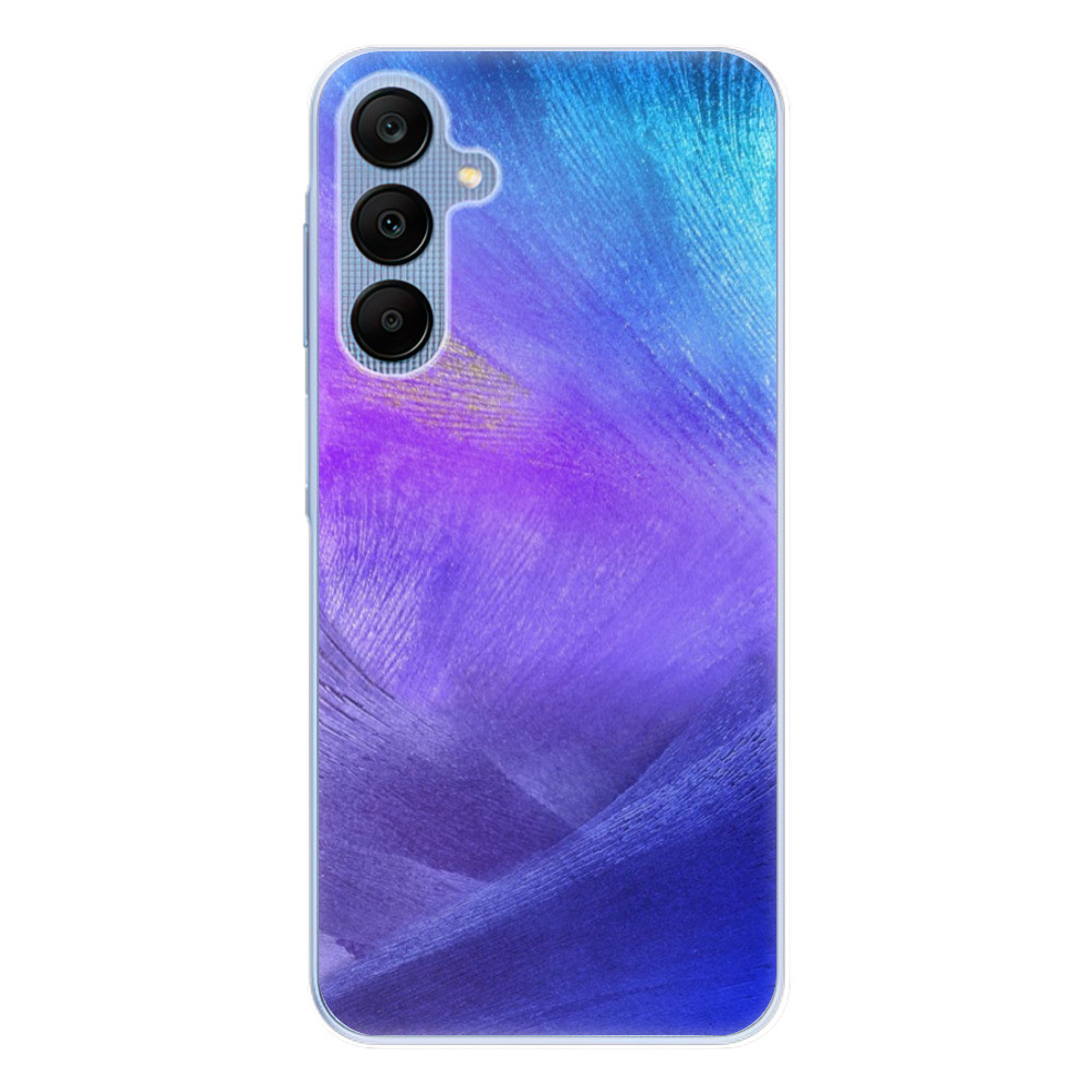 Odolné silikónové puzdro iSaprio - Purple Feathers - Samsung Galaxy A25 5G