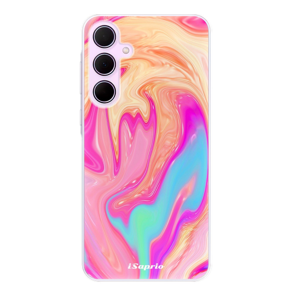 Odolné silikónové puzdro iSaprio - Orange Liquid - Samsung Galaxy A35 5G