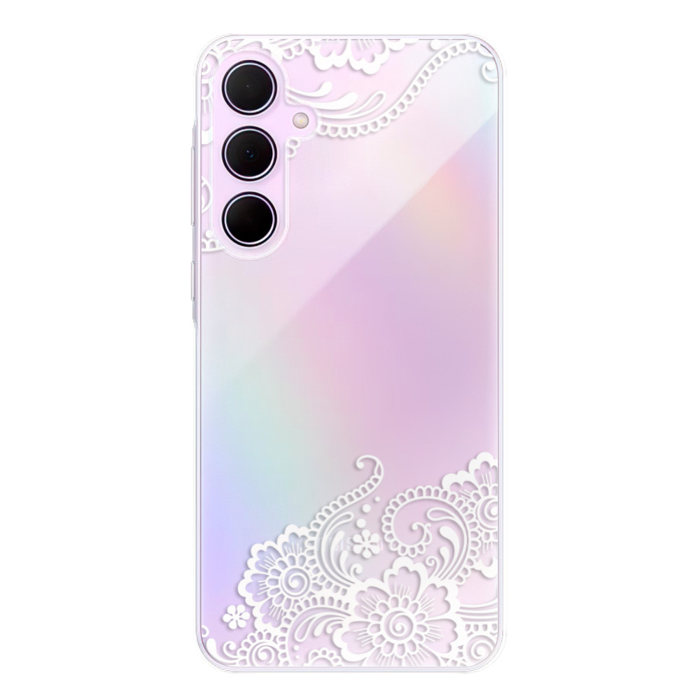 Odolné silikónové puzdro iSaprio - White Lace 02 - Samsung Galaxy A35 5G