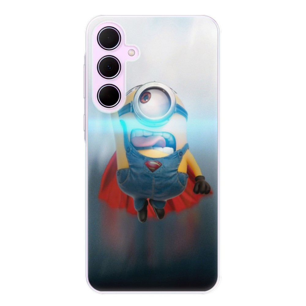 Odolné silikónové puzdro iSaprio - Mimons Superman 02 - Samsung Galaxy A35 5G