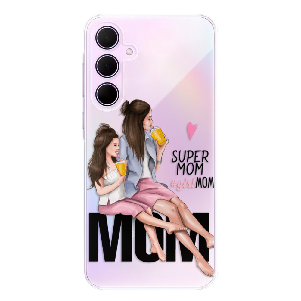 Odolné silikónové puzdro iSaprio - Milk Shake - Brunette - Samsung Galaxy A55 5G