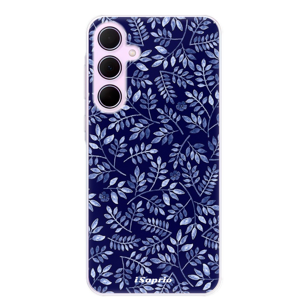 Odolné silikónové puzdro iSaprio - Blue Leaves 05 - Samsung Galaxy A55 5G