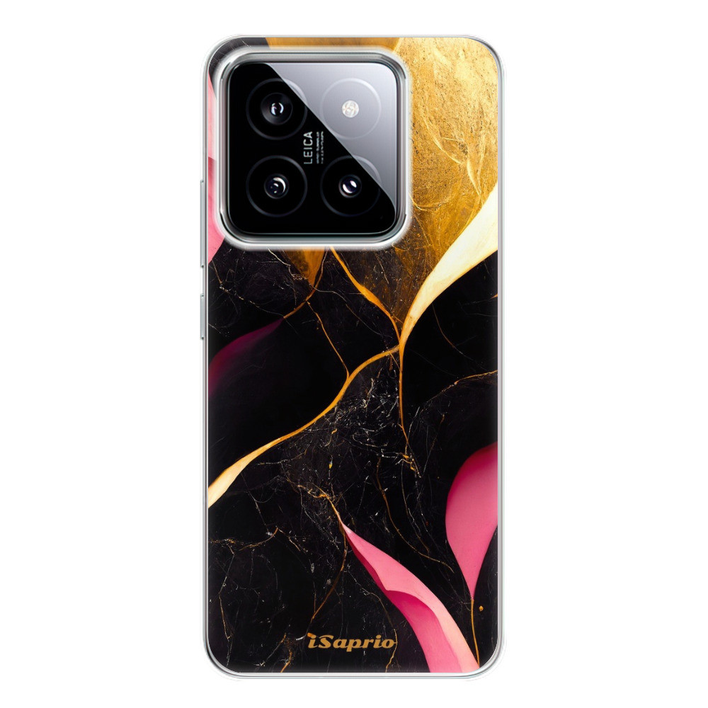 Odolné silikónové puzdro iSaprio - Gold Pink Marble - Xiaomi 14