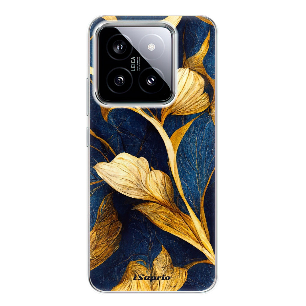 Odolné silikónové puzdro iSaprio - Gold Leaves - Xiaomi 14