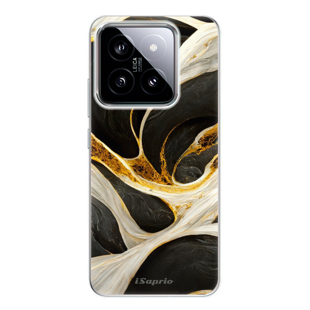 Odolné silikónové puzdro iSaprio - Black and Gold - Xiaomi 14