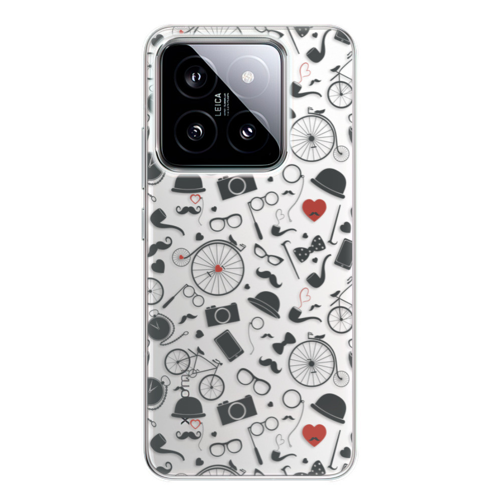 Odolné silikónové puzdro iSaprio - Vintage Pattern 01 - black - Xiaomi 14