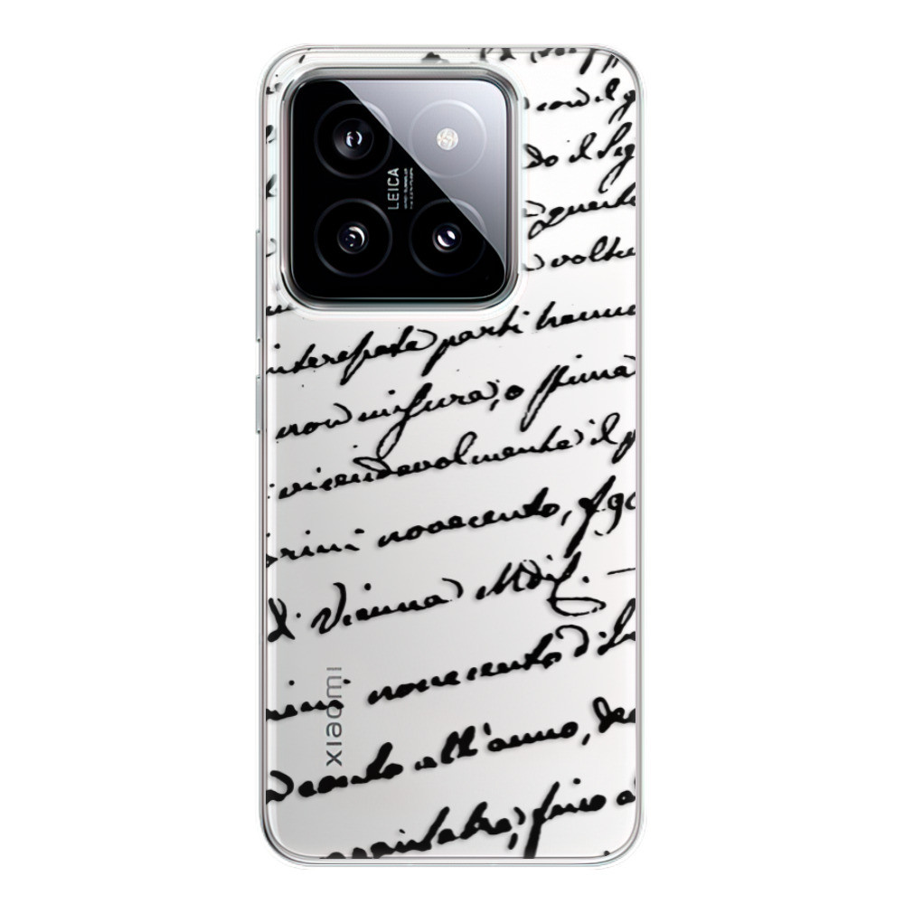 Odolné silikónové puzdro iSaprio - Handwriting 01 - black - Xiaomi 14