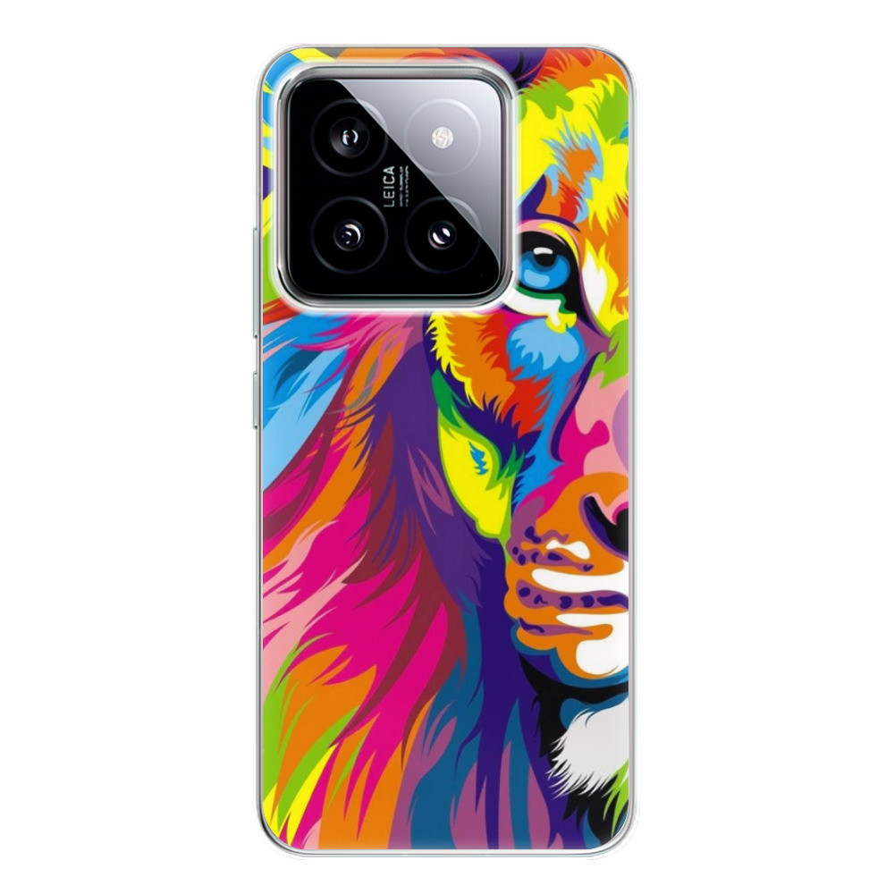 Odolné silikónové puzdro iSaprio - Rainbow Lion - Xiaomi 14