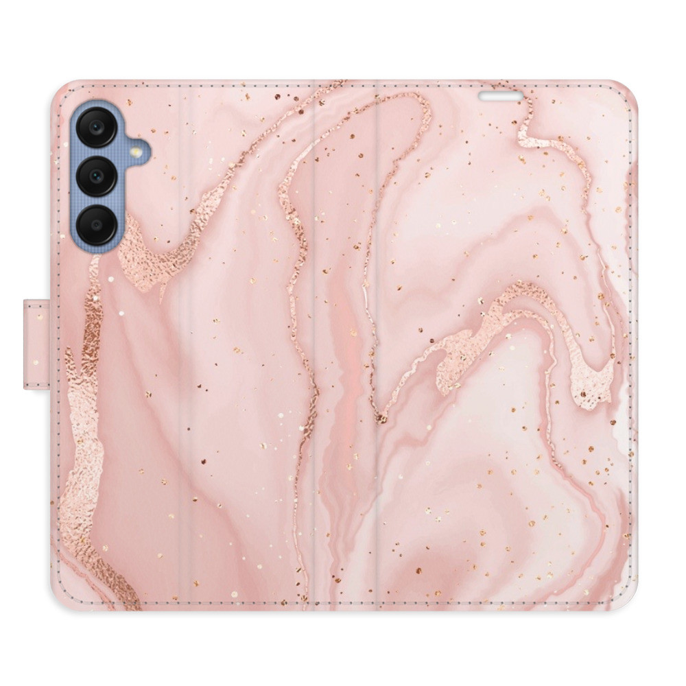 Flipové puzdro iSaprio - RoseGold Marble - Samsung Galaxy A25 5G