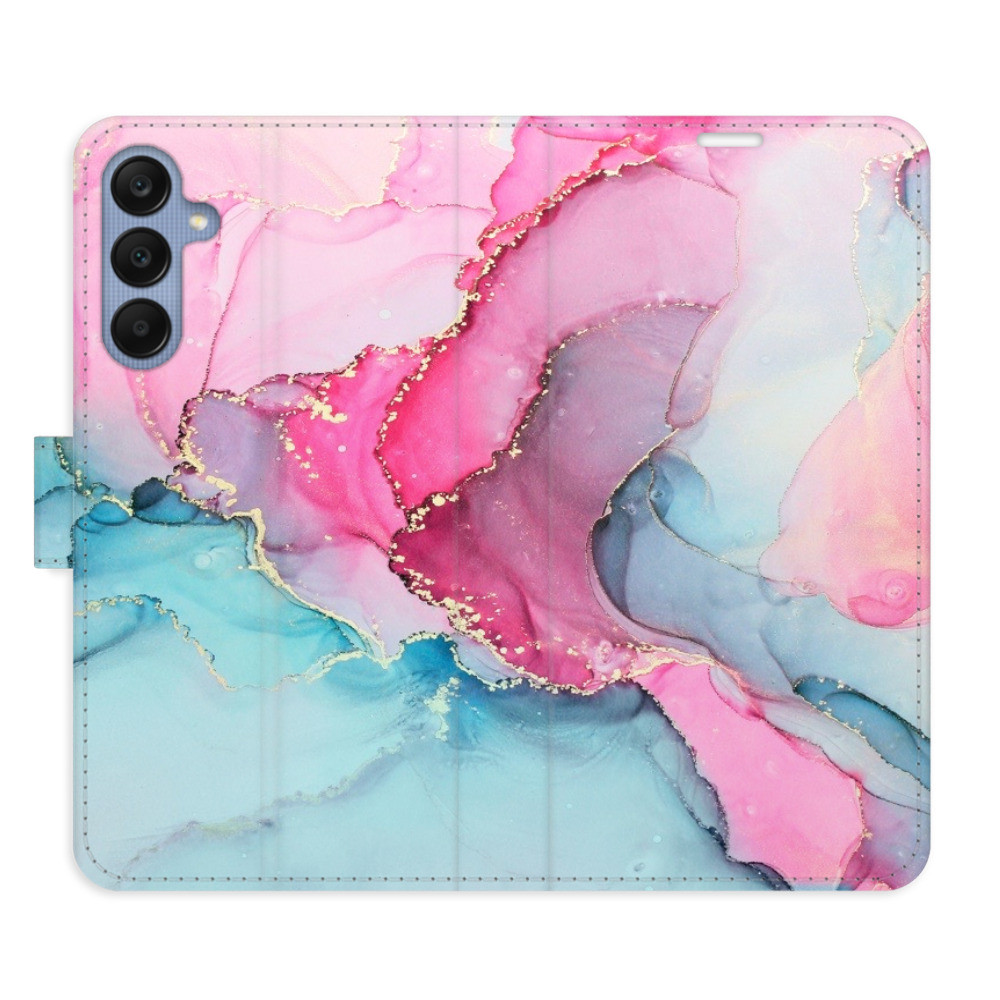 Flipové puzdro iSaprio - PinkBlue Marble - Samsung Galaxy A25 5G