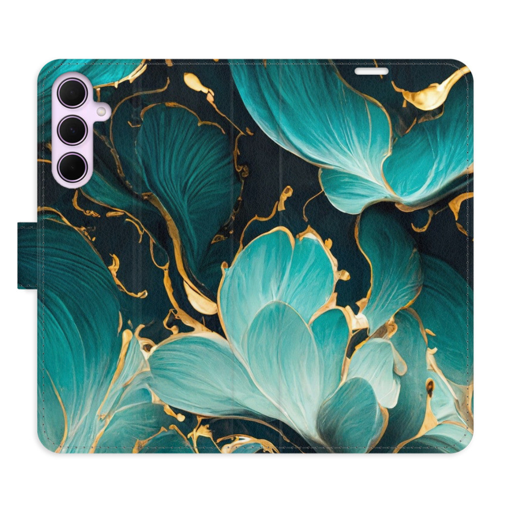 Flipové puzdro iSaprio - Blue Flowers 02 - Samsung Galaxy A35 5G