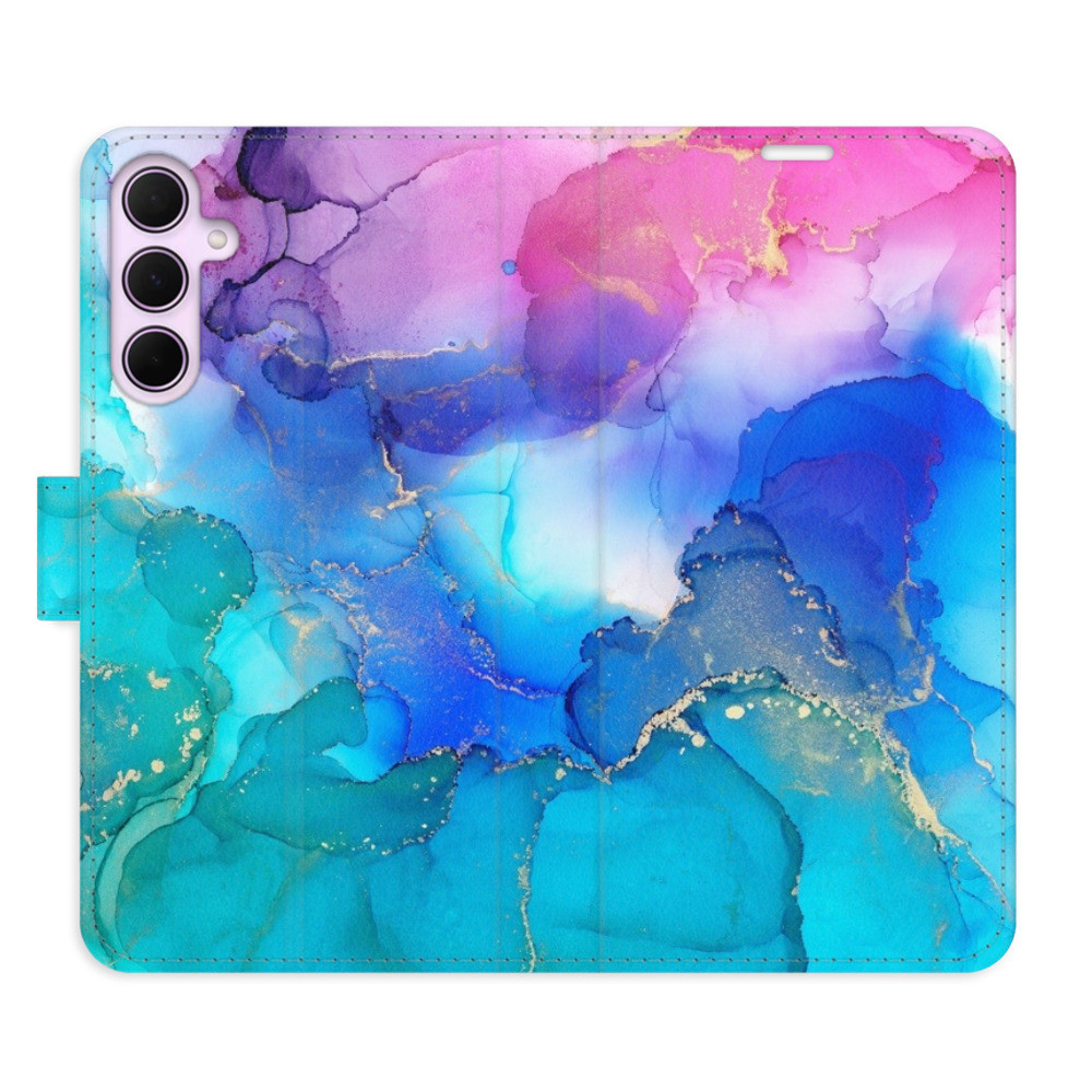 Flipové puzdro iSaprio - BluePink Paint - Samsung Galaxy A55 5G