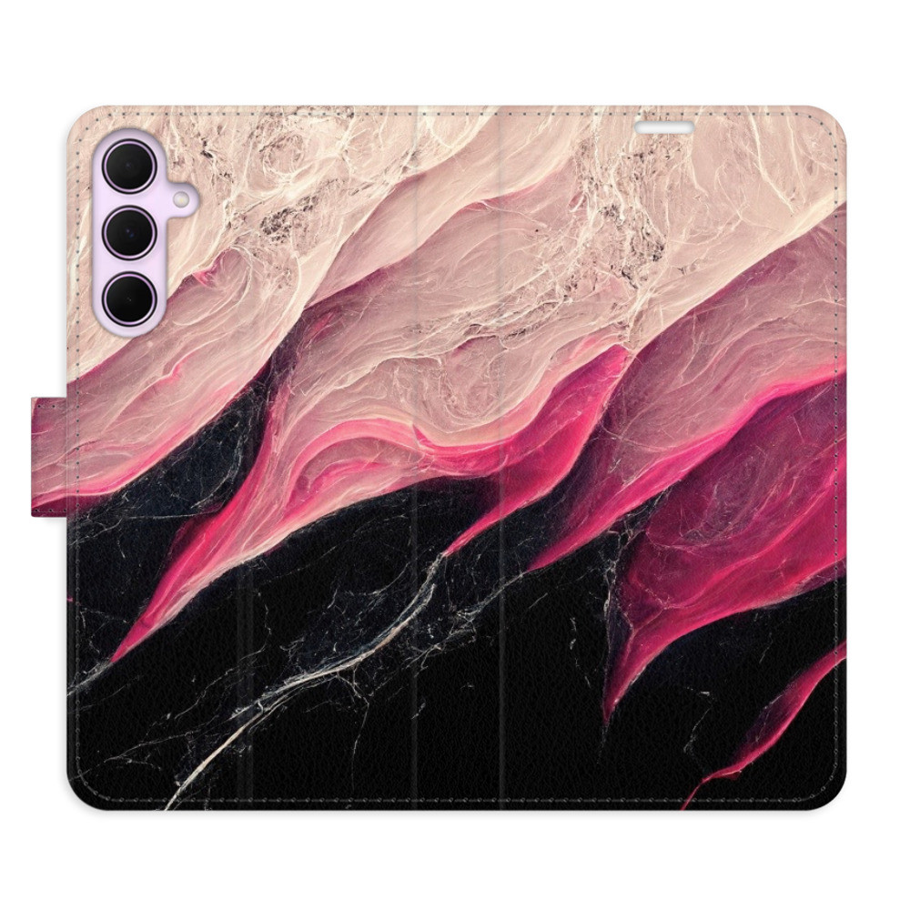 Flipové puzdro iSaprio - BlackPink Marble - Samsung Galaxy A55 5G