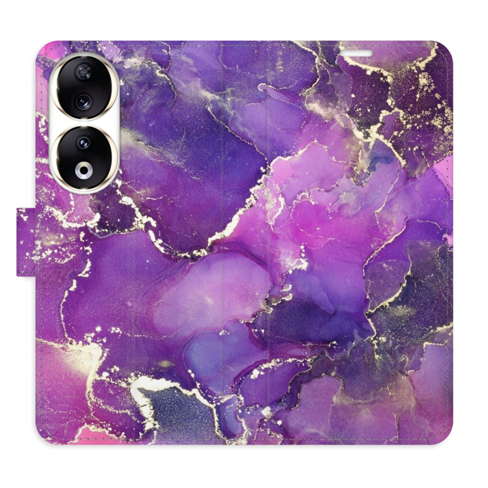 Flipové puzdro iSaprio - Purple Marble - Honor 90 5G