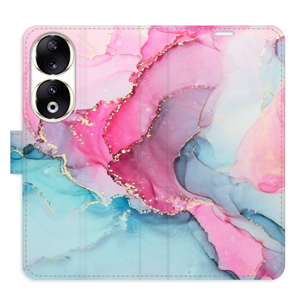 Flipové puzdro iSaprio - PinkBlue Marble - Honor 90 5G